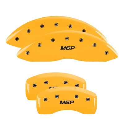 MGP Front And Rear Brake Caliper Covers (Yellow Finish, Black MGP) - 21189SMGPYL