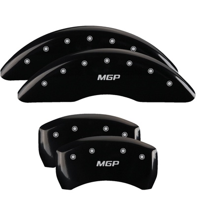MGP Front And Rear Brake Caliper Covers (Black Finish, Silver MGP) - 23233SMGPBK