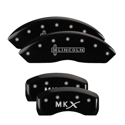MGP Front And Rear Brake Caliper Covers (Black Finish, Silver Lincoln / MKX) - 36006SLCXBK