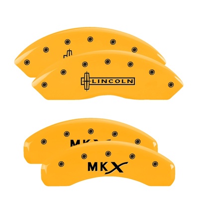 MGP Front And Rear Brake Caliper Covers (Yellow Finish, Black Lincoln / MKX) - 36007SLCXYL