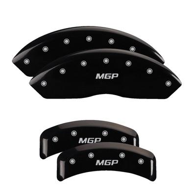 MGP Front And Rear Brake Caliper Covers (Black Finish, Silver MGP) - 54003SMGPBK