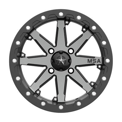 MSA Wheels M21 Lok Beadlock, 15x7 With 4 On 110 Bolt Pattern - Gunmetal - M21-05710