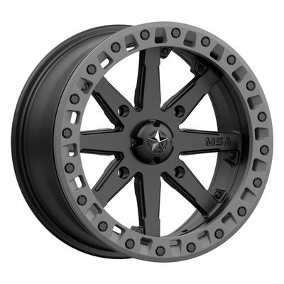 MSA Wheels M31 Lok2 Beadlock, 16x7 With 4 On 110 Bolt Pattern - Black / Gray - M31-06710