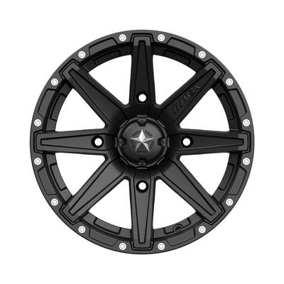 MSA Wheels M33 Clutch, 14x7 With 4 On 110 Bolt Pattern - Black - M33-04710