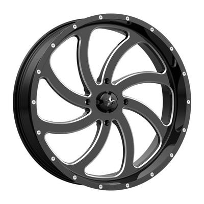 MSA Wheels M36 Switch, 24x7 With 4 On 156 Bolt Pattern - Black / Milled - M36-024756M