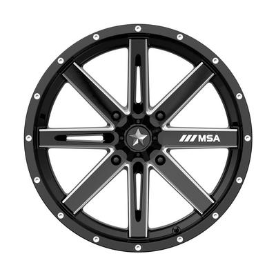 MSA Wheels M41 Boxer, 18x7 With 4 On 156 Bolt Pattern - Black / Milled - M41-018756