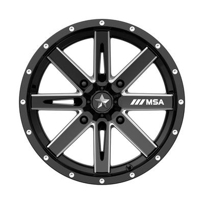 MSA Wheels M41 Boxer, 16x7 With 4 On 156 Bolt Pattern - Black / Milled - M41-06756