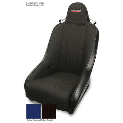 MasterCraft Safety 1 Inch WIDER PRO Seat With Fixed Headrest (Black/ Blue) - 561113