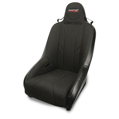 MasterCraft Safety 2 Inch WIDER PRO Seat With Fixed Headrest (Black/Black) - 561214