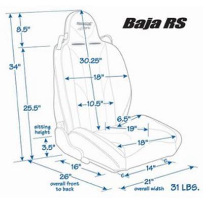 MasterCraft Safety Baja RS DirtSport With Adjustable Headrest (Black/ Red) - 514102