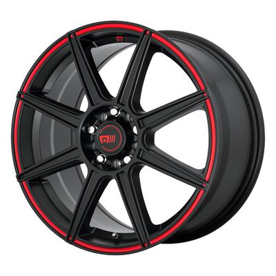 Motegi MR142 CS8 Wheel, 15x6.5 With 5 On 100 / 5 On 4.5 Bolt Pattern - Black / Red - MR14256531940