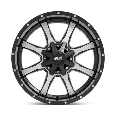 Moto Metal MO970 Wheel, 17x9 With 8 On 6.5 Bolt Pattern - Semi Gloss Black Milled - MO97079080912US