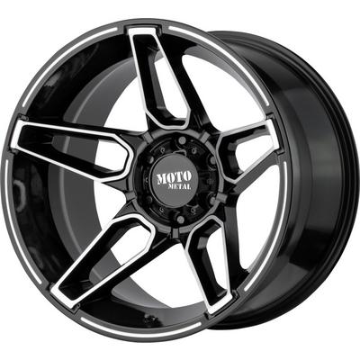 Moto Metal MO994 Fang Wheel, 20x12 With 8x165.1 Bolt Pattern - Gloss Black Machined - MO99421280344N