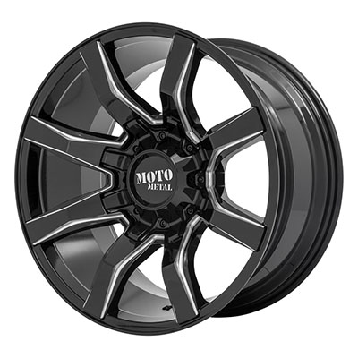 Moto Metal MO804 Spider Wheel, 20x10 With 8 On 170 Bolt Pattern - Black / Milled - MO80421087918N