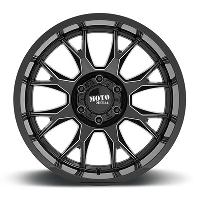 Moto Metal MO806 Talon, 20x9 With 8 On 6.5 Bolt Pattern - Black / Milled - MO80629080300
