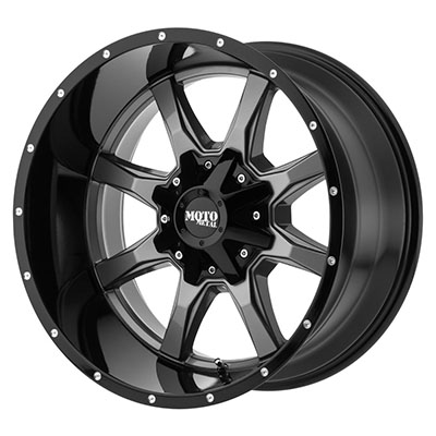 Moto Metal MO970 Wheel, 20x10 With 5 On 5.5/5 On 150 Bolt Pattern - Gray / Black - MO97021086412