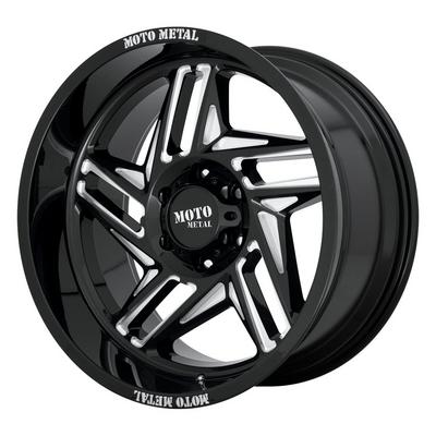 Moto Metal MO996 Ripsaw Wheel, 20x12 With 5 On 5.5 Bolt Pattern - Black / Milled - MO99621285344N