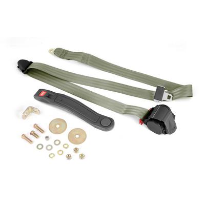 Omix-ADA 3-Point Retractable Lap Seat Belt in Olive Drab (Olive Drab) - 13202.42