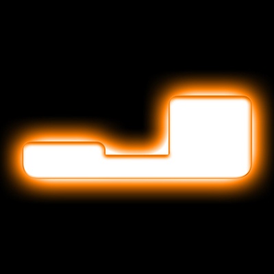 Oracle Lighting Universal Illuminated Amber LED J Letter Badge (Matte White) - 3140-J-005