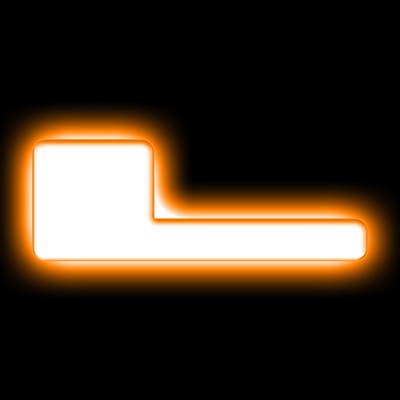Oracle Lighting Universal Illuminated Amber LED L Letter Badge (Matte White) - 3140-L-005