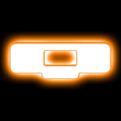Oracle Lighting Universal Illuminated Amber LED Q Letter Badge (Matte White) - 3140-Q-005