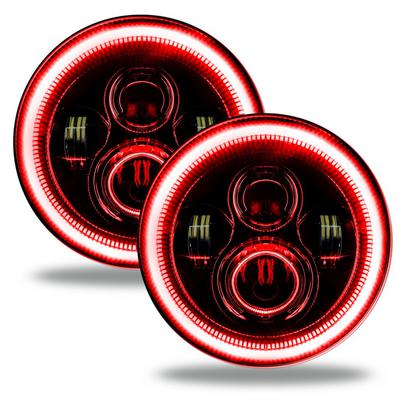 Stikke ud tryk Hvilken en Oracle Lighting 7" High-Powered LED Headlights (Red Halo) - 5769-003 |  4wheelparts.com
