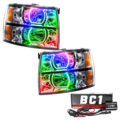 Oracle Lighting Pre-Assembled ColorSHIFT LED Square Style Halo Headlights With BC1 Controller - 8188-335