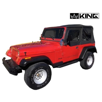 Overland Vehicle Systems King 4WD Premium Replacement Soft Top With Tinted Windows (Black Diamond) - 14011235