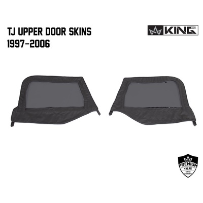 Overland Vehicle Systems King 4WD Premium Upper Door Skins (Black Diamond) - 14019935T