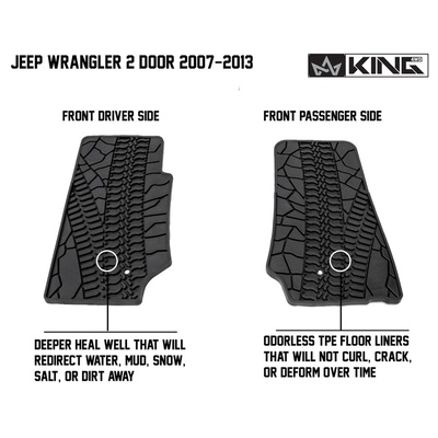 Overland Vehicle Systems King 4WD Premium Four Season Floor Liners - 28010201