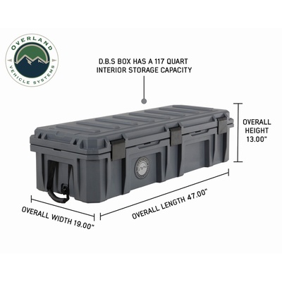 Overland Vehicle Systems 117 QT Dry Box (Dark Grey) - 40100021