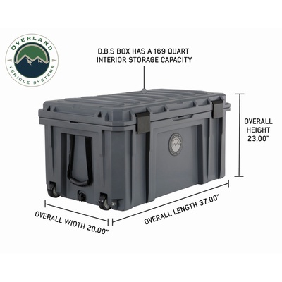 Overland Vehicle Systems 169 QT Dry Box (Dark Grey) - 40100031