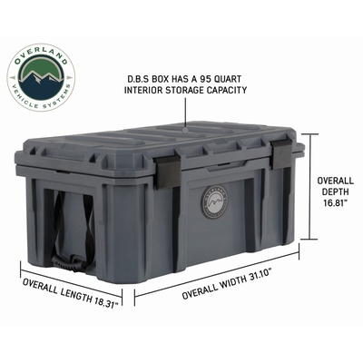 Overland Vehicle Systems 95 QT Dry Box (Dark Grey) - 40100011