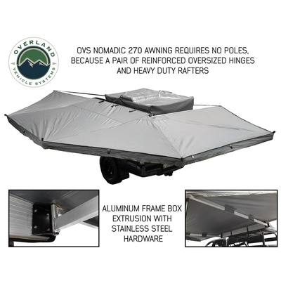 Overland Vehicle Systems Driver Side Nomadic 270 Awning With Awning Walls 1,2,3 - 19539907