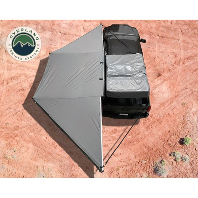 Overland Vehicle Systems Nomadic 180 Awning With Bracket Kit For Mid-High Roofline - 19609908