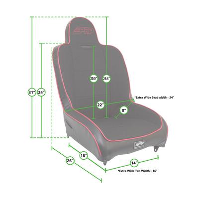 PRP Premier High Back Suspension Seat (Gray) - A100110-54