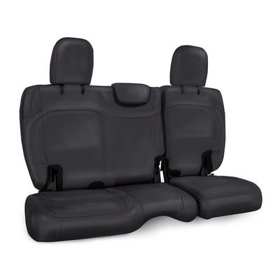 PRP Vinyl Rear Bench Seat Covers (Black With Red Stitching) - B041-01