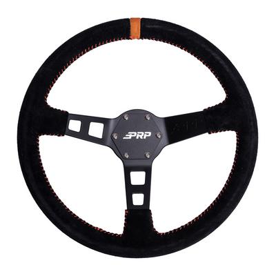 PRP Deep Dish Suede Steering Wheel (Orange) - G124