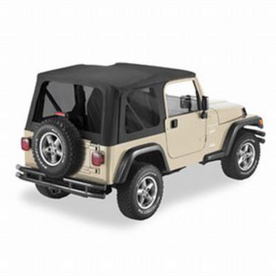 Pavement Ends The Replay Soft Top With Tinted Windows And No Upper Doorskins (Black Diamond) - 51148-35