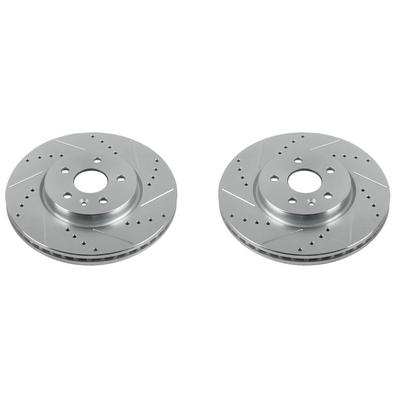 Power Stop Evolution Drilled And Slotted Rear Brake Rotors - AR82181XPR
