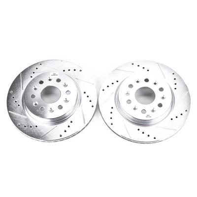 Power Stop Evolution Drilled And Slotted Rear Brake Rotors - AR82193XPR