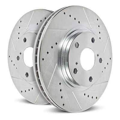 Power Stop Evolution Drilled And Slotted Front Brake Rotors - JBR1789XPR