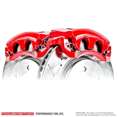 Power Stop Performance Powder Coated Front Calipers With Brackets - S7148