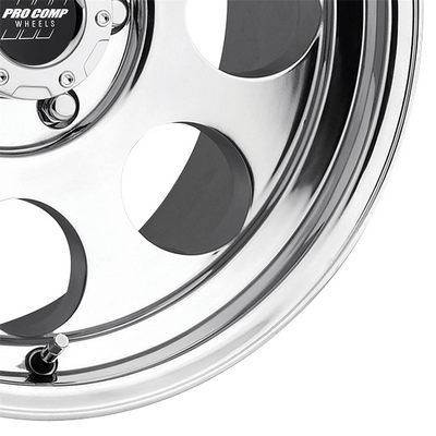 Pro Comp 69 Series Vintage, 16×10 Wheel with 6 on 5.5 Bolt Pattern – Polished – 1069-6183 view 3
