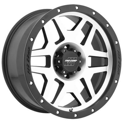 Pro Comp 41 Series Phaser, 17×9 Wheel with 6 on 5.5 Bolt Pattern – Machine Black with Stainless Steel Bolts – 3541-7983 view 1