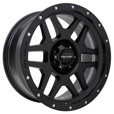 41 Series Phaser, 17×9 Wheel with 6 on 5.5 Bolt Pattern – Satin Black with Stainless Steel Bolts – 5041-7983 view 1