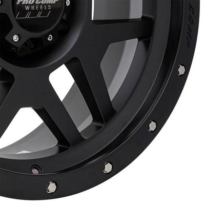 41 Series Phaser, 17×9 Wheel with 6 on 5.5 Bolt Pattern – Satin Black with Stainless Steel Bolts – 5041-7983 view 3