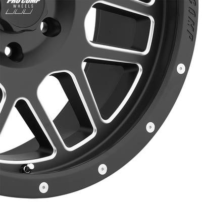 Pro Comp 40 Series Vertigo, 20×9 Wheel with 6 on 135 Bolt Pattern – Satin Black Milled – 5140-293652 view 3