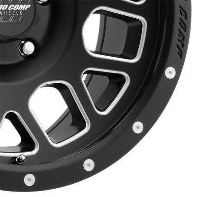 Pro Comp 40 Series Vertigo, 17×9 Wheel with 5 on 5 Bolt Pattern – Satin Black and Milled – 5140-7973 view 3