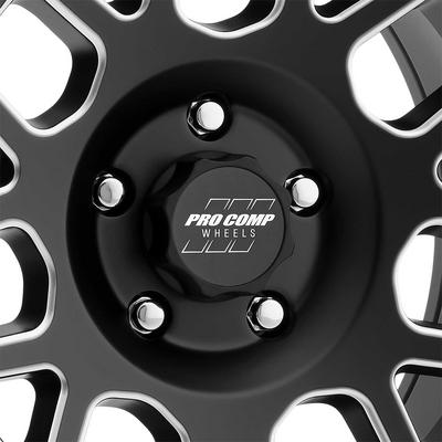 Pro Comp 40 Series Vertigo, 17×9 Wheel with 5 on 5 Bolt Pattern – Satin Black and Milled – 5140-7973 view 2